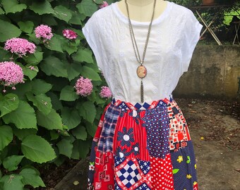 未使用品AMERI vintage FLOWER PATCHWORK SKIRT