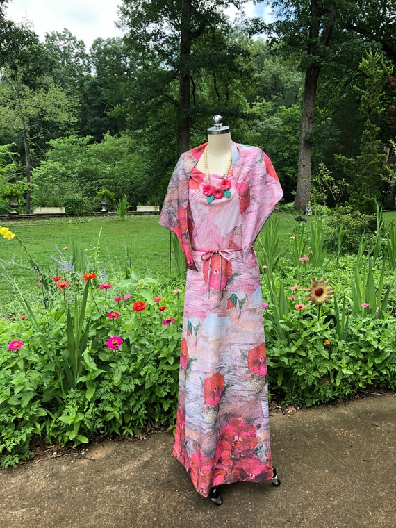 70's Vintage Momentum Dress/70's Floral Dresses/7… - image 7