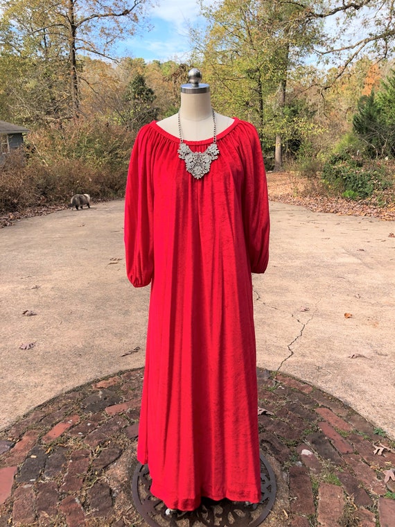 SAKS 80's DAVID BROWN Christmas Dress/Red Christm… - image 10