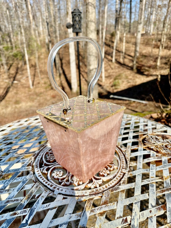 RARE PINK LUCITE Handbag/Lucite Handbags/Lucite P… - image 6