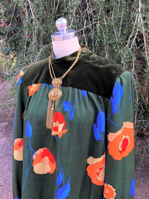 RARE 60's EMILIO PUCCI Dress/60's Pucci Dress/velvet Pucci Dress