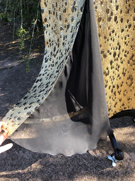 GOLD LAME Sheath Dress/Vintage Cocktail Dresses/L… - image 6
