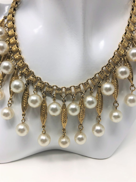 RARE CORO 60's Faux PEARL Necklace/60's Necklaces… - image 3