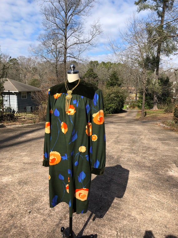 RARE 60's EMILIO PUCCI Dress/60's Pucci Dress/velvet Pucci Dress