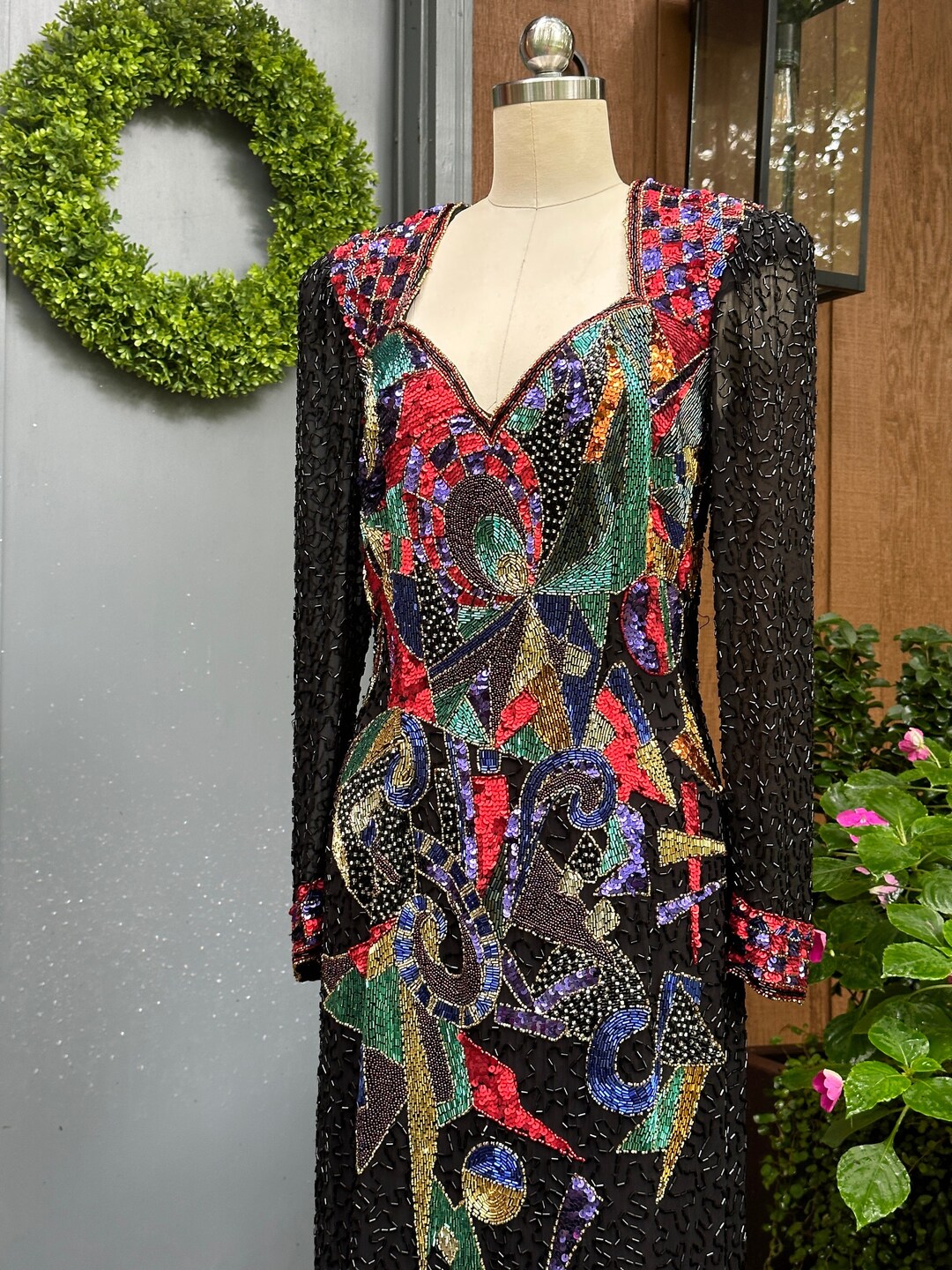 mother of the bride evening dresses Navy MGNY Madeline Gardner New York 72931 Long Mismatched Emerald Green Sexy Size:0/XS no-returns:2024-05-22_2027-09-02