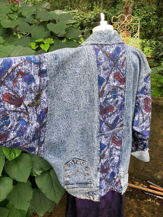 HANDMADE Denim Jacket/80's Jean Jackets/80's Jackets/… Gem