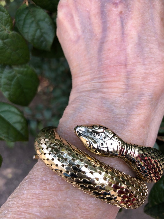 SNAKE BRACELET Whiting and Davis/60’s Snake Bangl… - image 2