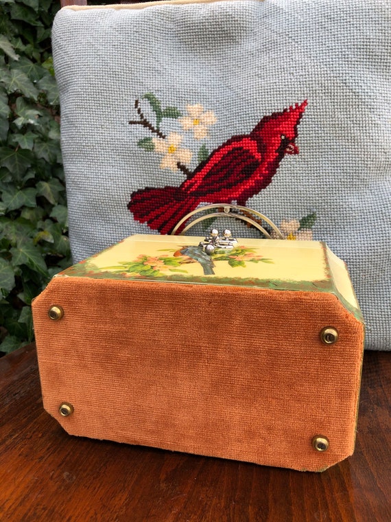 BIRD DECOUPAGE Handbag/Bird Box Purse/Bird Purse/… - image 8