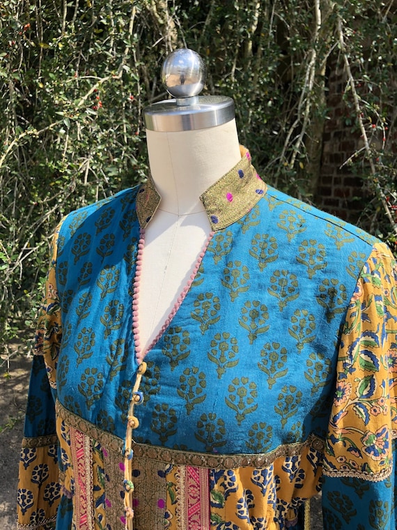 AMAZING 70's INDIAN COTTON Dress/70's Hippie Dress