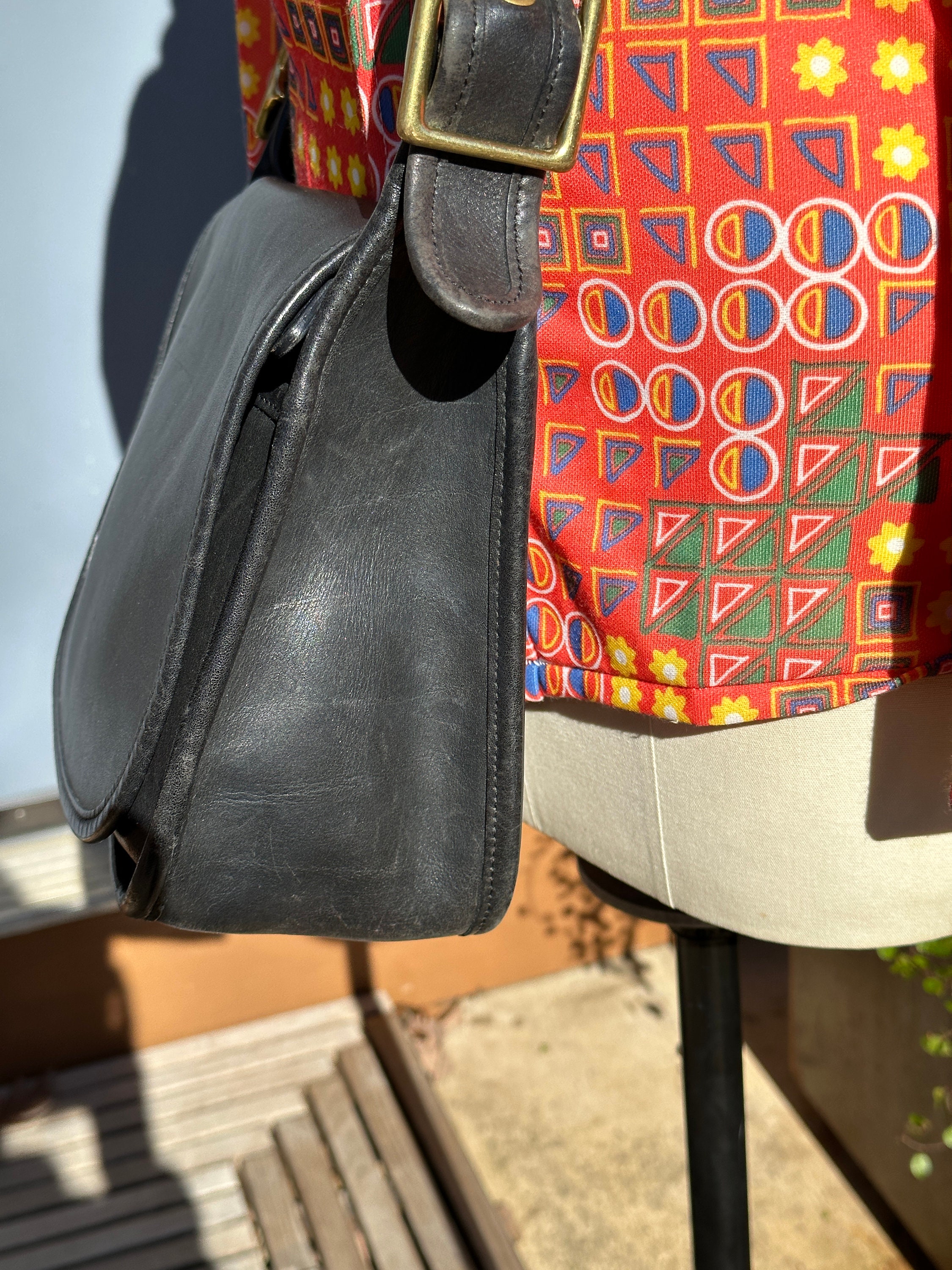 vintage coach old クロワッサン アクセサリーポーチ 茶 60〜70