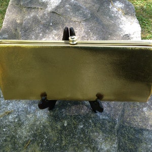 Carteras de los años 60/Carteras vintage/Carteras de lamé dorado/Bolso de mano de noche/Cartera larga tipo clutch/Cartera de cóctel/Cartera de fiesta/Muy buen estado vintage