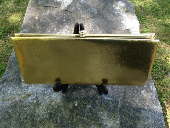 60's Clutches/Vintage Clutches/Gold Lame Clutches… - image 1