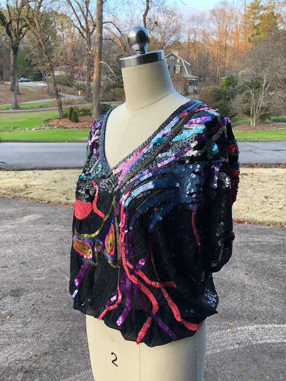 designer sequin tops