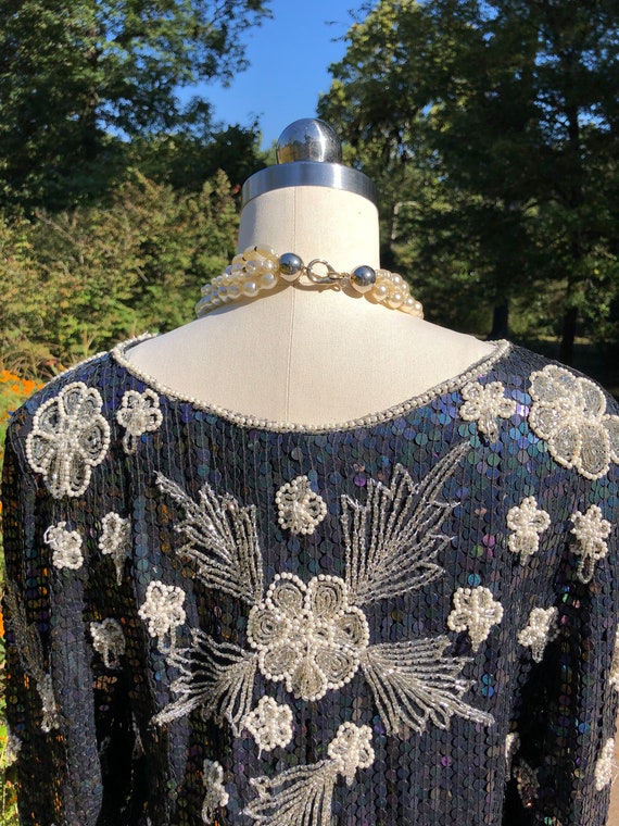 BEAUTIFUL 80's BEADED TOP/80's Beaded Tops/80's S… - image 6