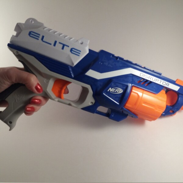 Customizable Nerf Disruptor Bullets Replacements  Halo Fortnight Magazine Orange Blue Grey White SteamPunk Hand Painted Barrell 6 shooter