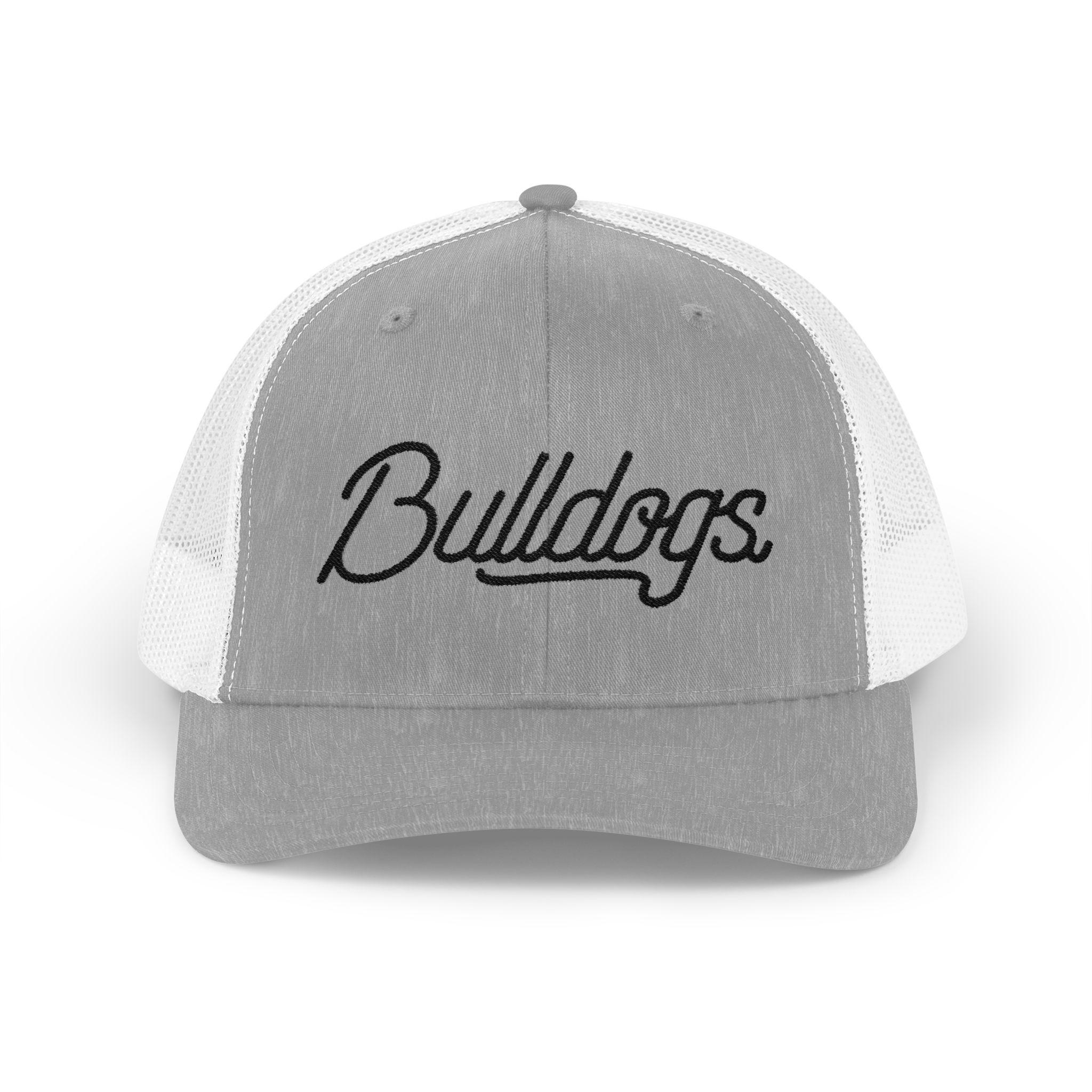 Bulldogs Cursive Modern Embroidered Snapback Trucker Cap, Casual Style ...