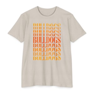 Byron Center Bulldogs Orange Rainbow Unisex CVC Jersey T-shirt