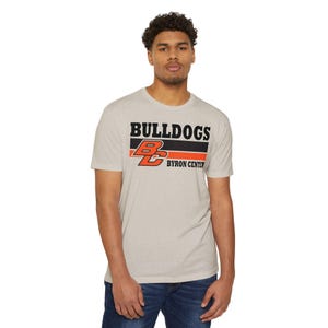 Byron Center Bulldogs Rectangle Unisex CVC Jersey T-shirt