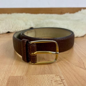 タバコレザークロコ型押しベルト