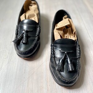 Mocasines de charol / Vintage 90s negro Penny Loafer - Etsy España