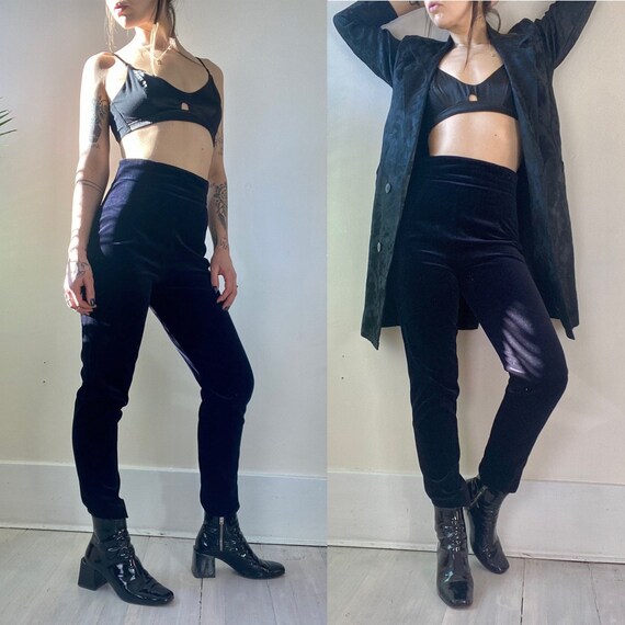 Midnight Velvet Cigarette Pants Vintage 