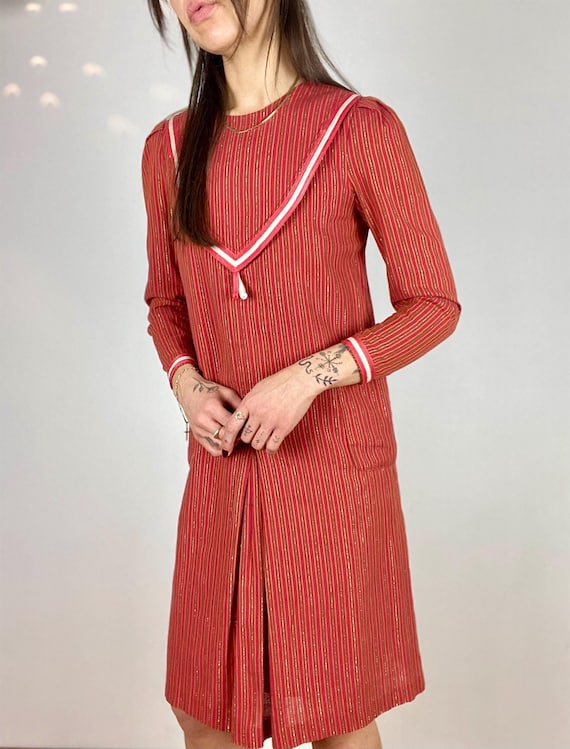 strapless open back dress Striped Tie Waist Shirt Midi Dress – Stella Morgan main image 0