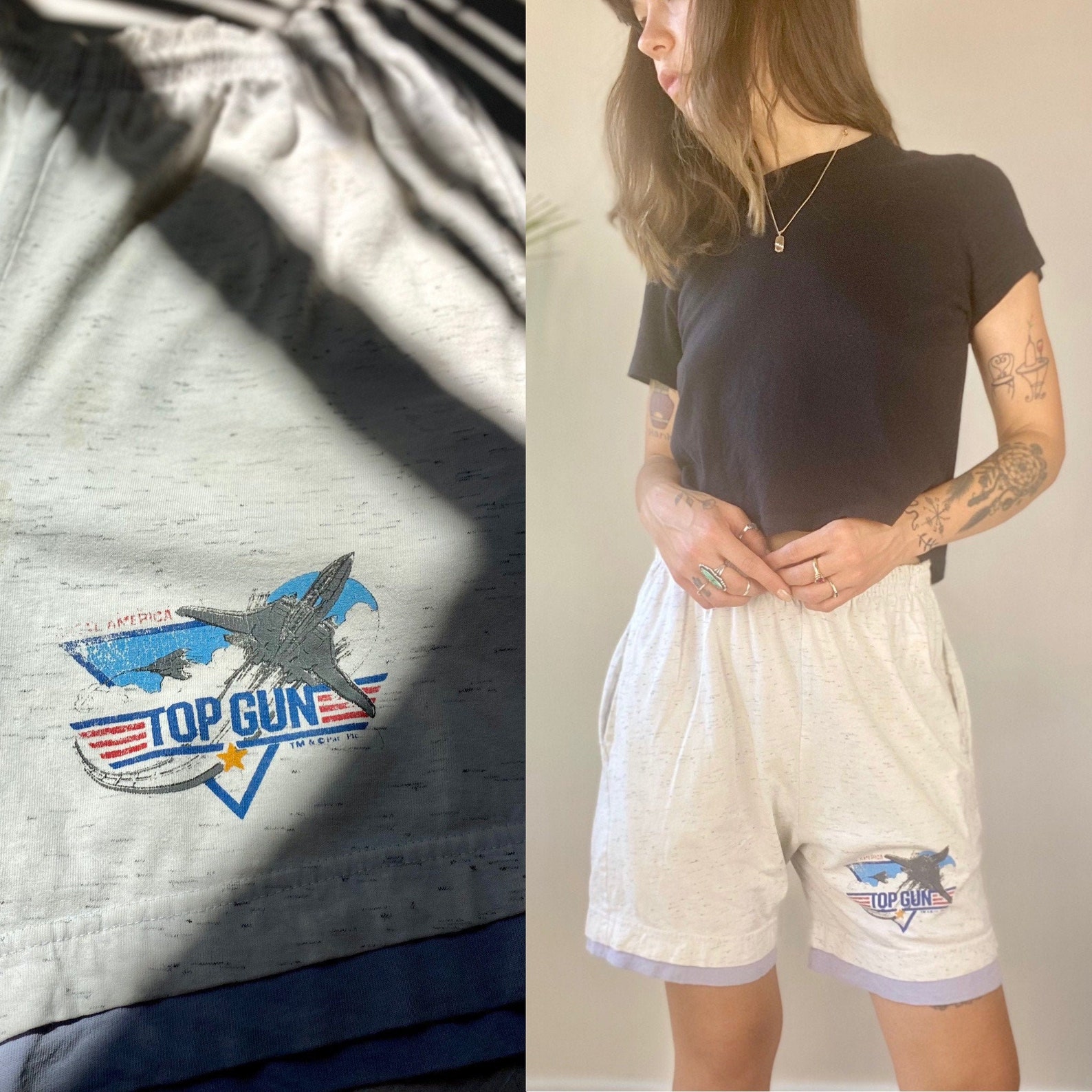 80s Top Gun Boxers Vintage 1980s Soft Worn Cotton Top Gun Etsy