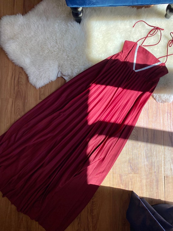 70s Tie Strap Dress | Vintage 70s Pinot Tie Strap… - image 9