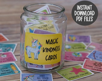 Kindness Cards Set 4: Make a Jar of Positivity with Inspirational Kindness Messages