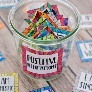 Affirmation Cards for Positive Thinking and Self Care, Coping and Calming Cards, Care Package, Coloring, Inspiration image 8