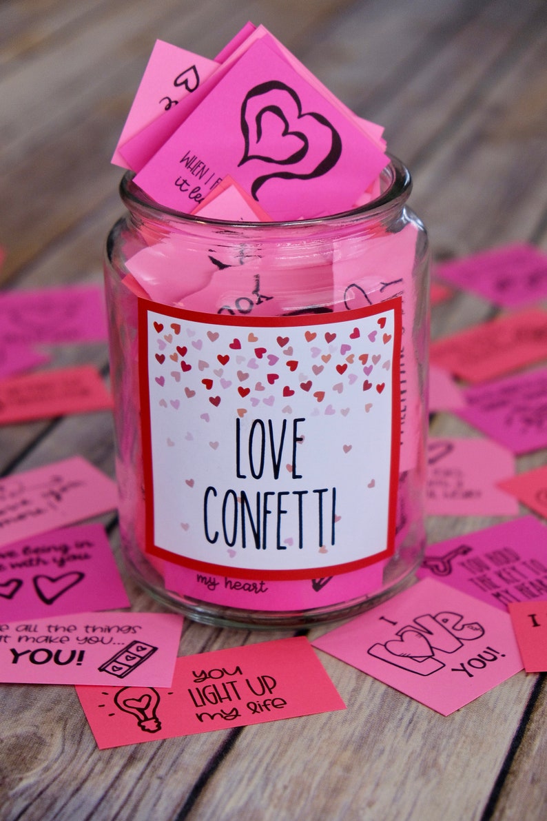 Love Confetti, Valentine's Day Kindness and Positivity, Printable Love Cards and Notes, Valentine's Day Care package, Valentine's Day Cards image 3