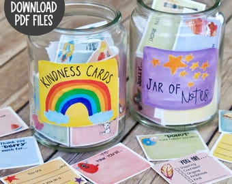 Printable Kindness Notes: Lunch Box Cards, Affirmations (Digital Download)