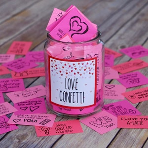 Love Confetti, Valentine's Day Kindness and Positivity, Printable Love Cards and Notes, Valentine's Day Care package, Valentine's Day Cards image 5