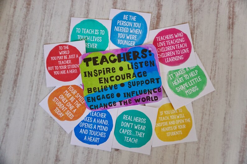 Teacher Appreciation Gift and Kindness Cards End of School Etsy