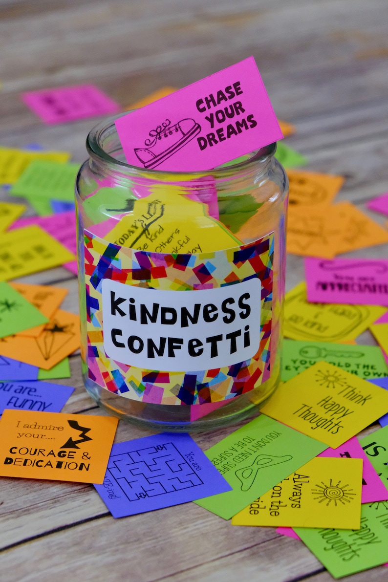 Kindness Confetti® Inspirational Cards Set 1 Kindness Cards Spread Kindness Be Kind Printable Cards Acts of Kindness image 4