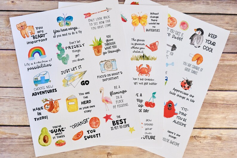 Printable Kindness Cards and Lunch Box Notes 4 Set BUNDLE: for Spreading Intentional Acts of Kindness and Inspiration image 8