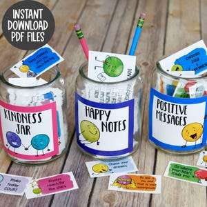 Lot de 3 notes et cartes de points de gentillesse - Notes d'inspiration, cartes de motivation et cartes de compliments à imprimer