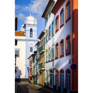 Street, Angra do Heroismo, Terceira, Azores. FREE SHIPPING- Canada-US! Art photography,Wall art,Decorative art, print, wall decor, travel.