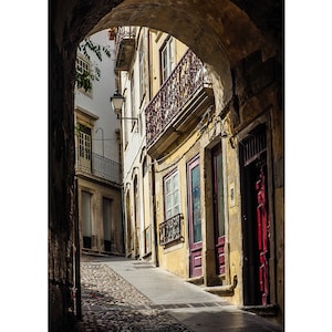 Archway, Street, Coimbra,Portugal.FREE SHIPPING- Canada-États-Unis! Verticale, photographie d’art, photographie d’art, art de mur, art décoratif, impression, décor de mur.