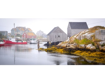 Peggy's cove, Nova Scotia, Canada. Free shipping in Canada-US. Art photography, travel,wall art,wall decor, decorative art, Fishing harbour.