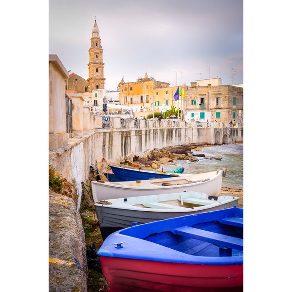 Fishing boats, Monopoli, Italy.FREE SHIPPING- Canada-US! ,Art photography,Wall art, Decorative art, print, wall decor, travel, photograph.