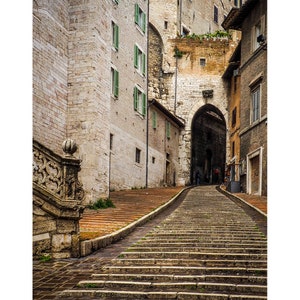 Stairway, Perugia, Italy. Art photography, Wall art, Decorative art, wall decor, architecture, print, travel, Italian village.