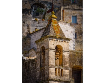 Steeple,   Matera, Italy. Art photography, Wall art, Decorative art,  print, wall decor, Italian village, travel, ancient city, photograph