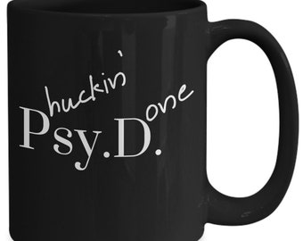 Caneca de formatura de doutorado em psicologia (PsyD), presente divertido para doutorandos em psicologia.