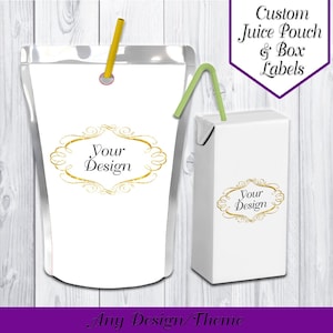 Juice Pouch and Juice Box Labels | Party Favors | Party Treats | Juice Labels | Drink Labels | Favors | Custom Labels | Digital | Printable