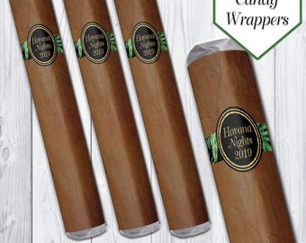 Havana Nights Cigar Theme Wrappers - Havana Nights Party - Havana Nights Birthday - Havana Nights Party Favors - Havana Nights Cigar Wrapper