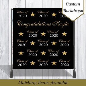 Graduation Class of 2025 Step and Repeat Backdrop | Graduation Party | Graduation Banner | Graduation Backdrops | Printed Backdrop | Digital