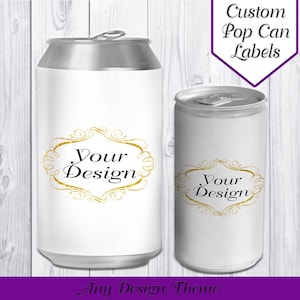 Custom Pop Can Wrappers | Pop Can Wrappers | Soda Can Wrappers | Custom Wrappers | Drink Labels | party Favors | Digital | Printable
