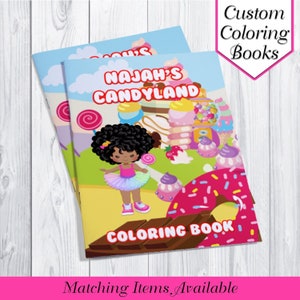 Candyland Theme Coloring Books | Candyland Party | Birthday Party | Custom | Digital | Printable | Digital | Personalized | Coloring Book