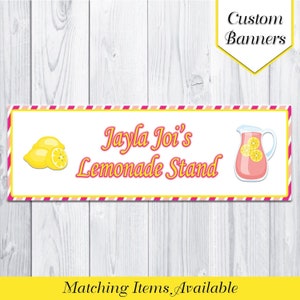 Lemonade Theme Banner | Banner | Baby Shower | Lemons | Lemonade | Party Banner | Backdrop | Table Banner | Personalized | Digital | Printed
